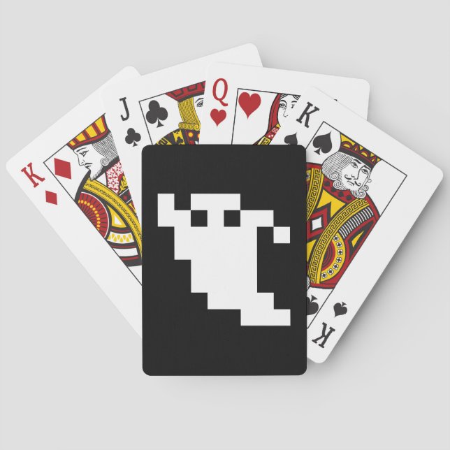 8 Bit Pixel Ghost Poker Cards (Back)