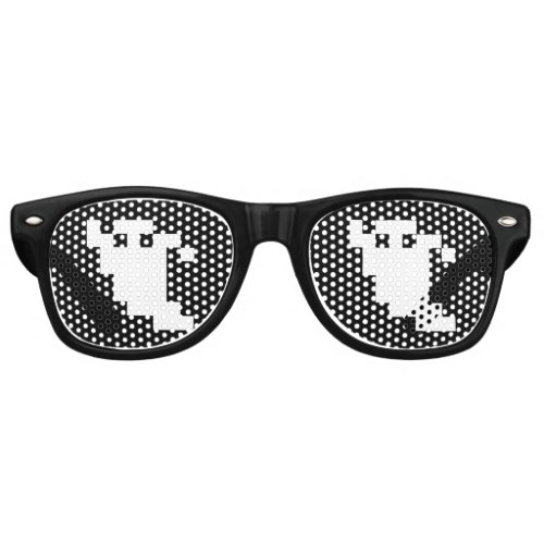 8 Bit Pixel Ghost Retro Sunglasses