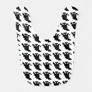 8 Bit Pixel Ghost Shadow Bib