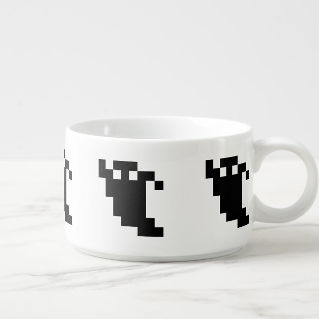 8 Bit Pixel Ghost Shadow Bowl (Left)