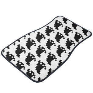 8 Bit Pixel Ghost Shadow Car Floor Mat