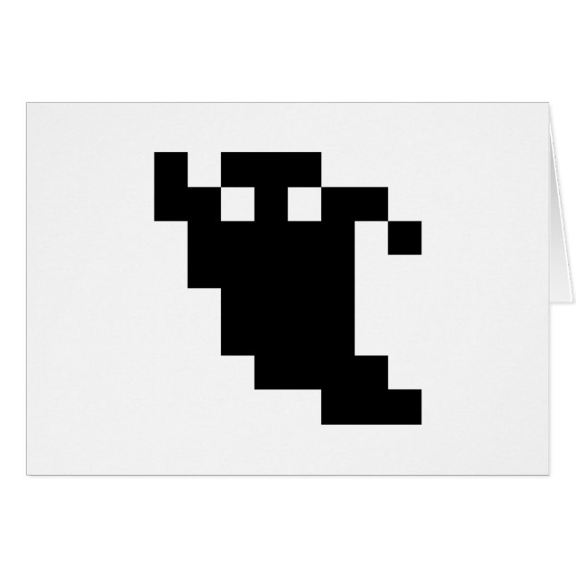 8 Bit Pixel Ghost Shadow Cards (Front Horizontal)