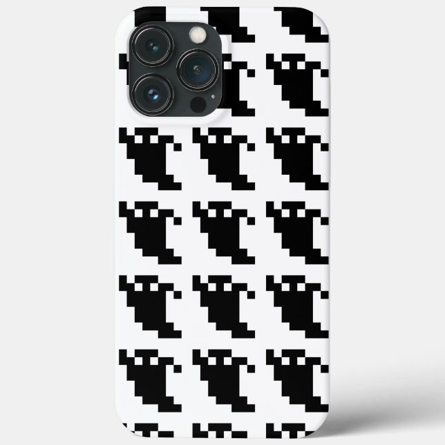 8 Bit Pixel Ghost Shadow Case-Mate iPhone Case (Back)