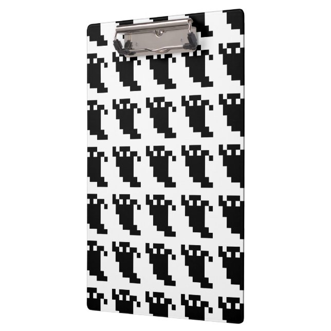 8 Bit Pixel Ghost Shadow Clipboard (Left)