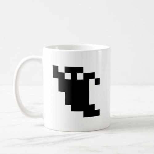 8 Bit Pixel Ghost Shadow Coffee Mug