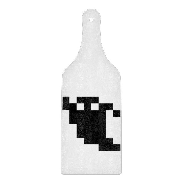8 Bit Pixel Ghost Shadow Cutting Board (Front)