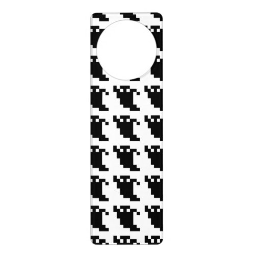 8 Bit Pixel Ghost Shadow Door Hanger