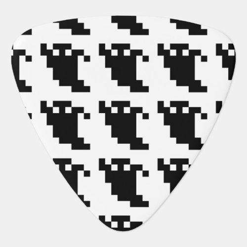 8 Bit Pixel Ghost Shadow Guitar Pick
