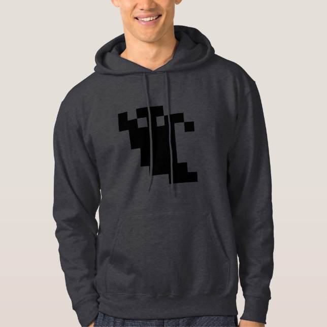 8 Bit Pixel Ghost Shadow Hoodie (Front)