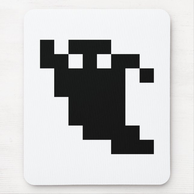 8 Bit Pixel Ghost Shadow Mouse Pad (Front)