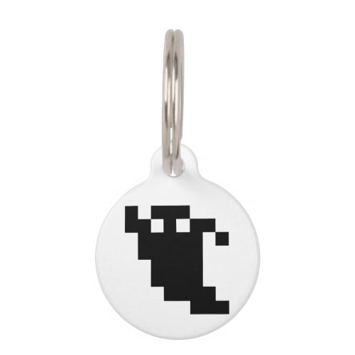 8 Bit Pixel Ghost Shadow Pet ID Tag