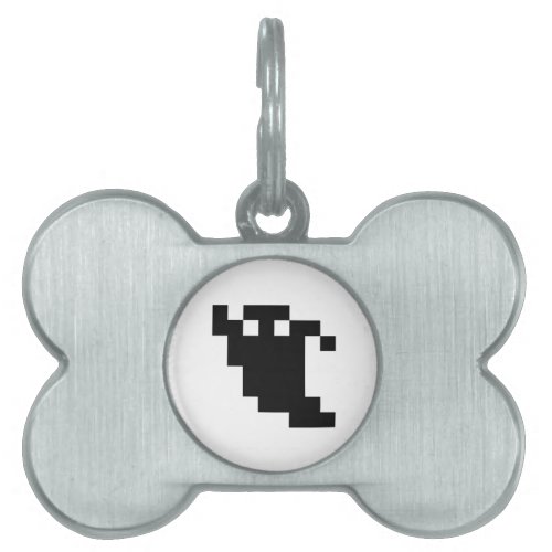 8 Bit Pixel Ghost Shadow Pet Tag