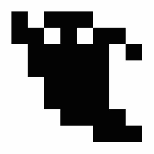 8 Bit Pixel Ghost Shadow Statuette