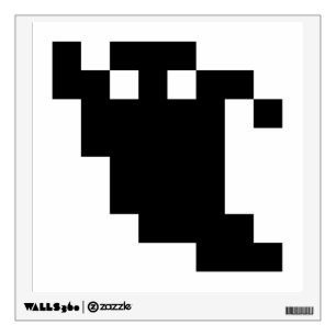 8 Bit Pixel Ghost Shadow Wall Sticker