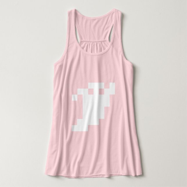 8 Bit Pixel Ghost Tank Top (Design Front)