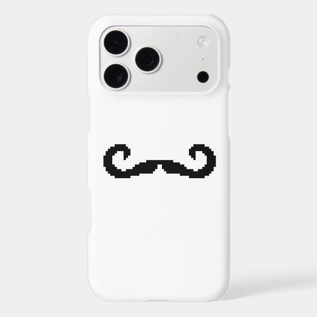 8 Bit Pixel Handlebar Moustache Iphone Case (Back)