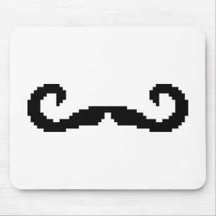 8 Bit Pixel Handlebar Moustache Mouse Pad