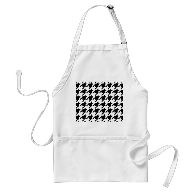 8 Bit Pixel Houndstooth Check Pattern Adult Apron (Front)