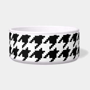 8 Bit Pixel Houndstooth Check Pattern Bowl