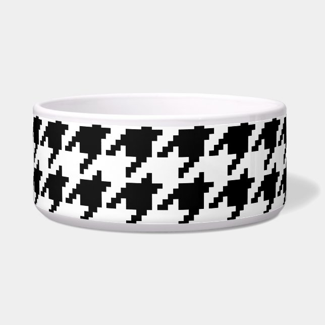 8 Bit Pixel Houndstooth Check Pattern Bowl (Front)