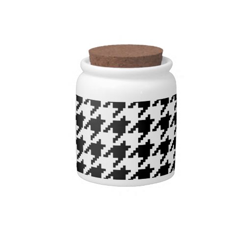 8 Bit Pixel Houndstooth Check Pattern Candy Jar