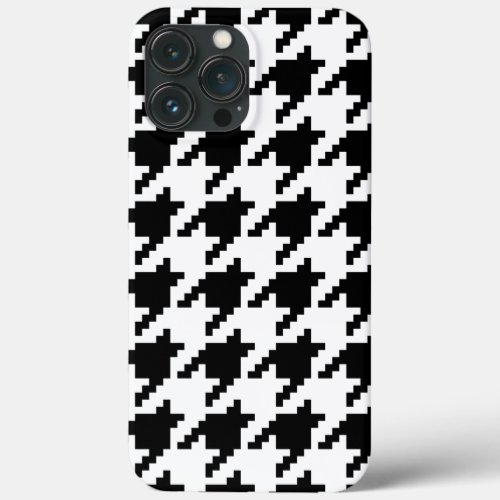 8 Bit Pixel Houndstooth Check Pattern iPhone 13 Pro Max Case