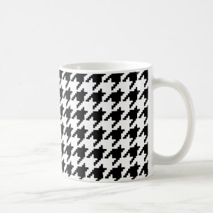 8 Bit Pixel Houndstooth Check Pattern Coffee Mug