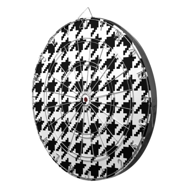 8 Bit Pixel Houndstooth Check Pattern Dart Board (Front Right)