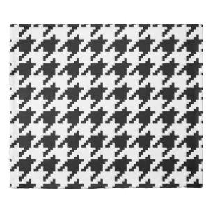8 Bit Pixel Houndstooth Check Pattern Duvet Cover