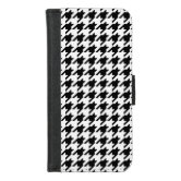 houndstooth david jones black and white pattern iPhone Wallet for