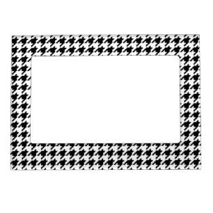 8 Bit Pixel Houndstooth Check Pattern Magnetic Photo Frame