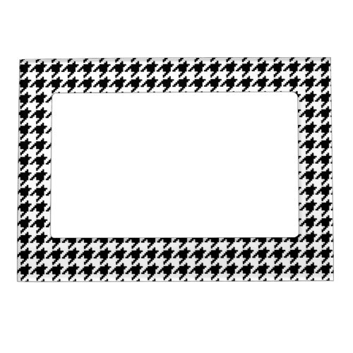 8 Bit Pixel Houndstooth Check Pattern Magnetic Photo Frame