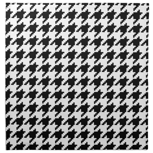 8 Bit Pixel Houndstooth Check Pattern Napkin (Front)