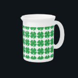 8 Bit Pixel Lucky Four Leaf Clover Beverage Pitcher<br><div class="desc">8 Bit Irish Celtic Gamer Pixel Lucky Four Leaf Clover.

Globe Trotters specialises in idiosyncratic imagery from around the globe. Here you will find unique Greeting Cards,  Postcards,  Posters,  Mousepads and more.</div>