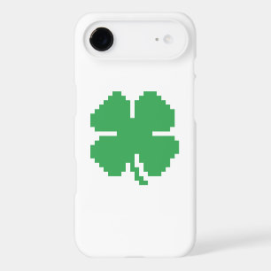 8 Bit Pixel Lucky Four Leaf Clover iPhone 17 Air Case