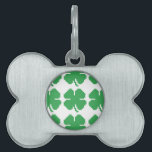 8 Bit Pixel Lucky Four Leaf Clover Pet Name Tag<br><div class="desc">8 Bit Irish Celtic Gamer Pixel Lucky Four Leaf Clover.

Globe Trotters specialises in idiosyncratic imagery from around the globe. Here you will find unique Greeting Cards,  Postcards,  Posters,  Mousepads and more.</div>