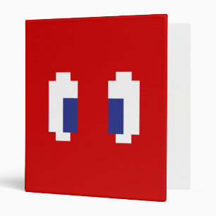 8 Bit Pixel Manga Eyes Binder
