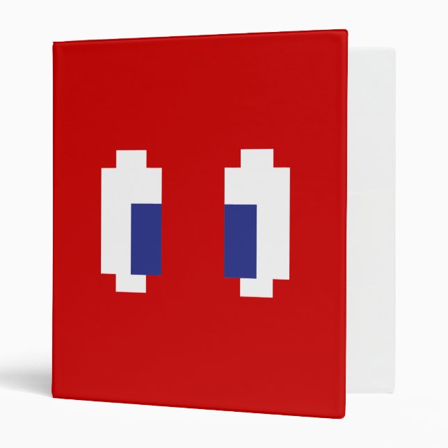 8 Bit Pixel Manga Eyes Binder (Front/Inside)