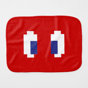 8 Bit Pixel Manga Eyes Burp Cloth