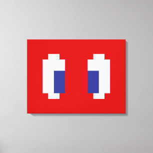 8 Bit Pixel Manga Eyes Canvas Print