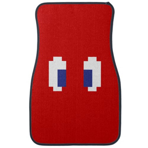 8 Bit Pixel Manga Eyes Car Floor Mat