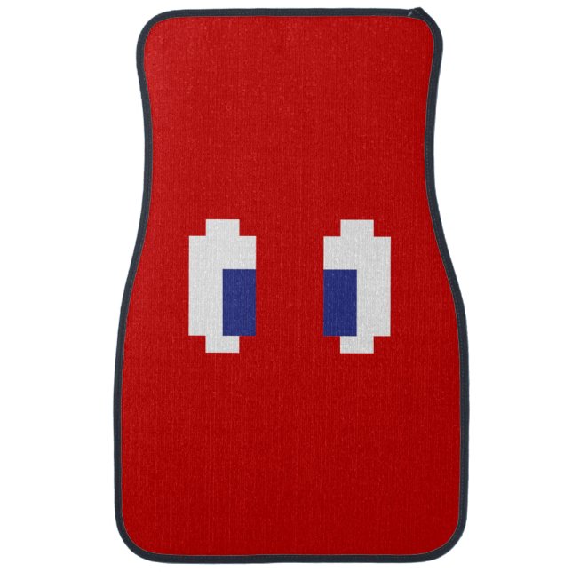 8 Bit Pixel Manga Eyes Car Floor Mat (Front)