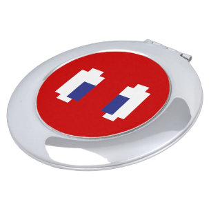 8 Bit Pixel Manga Eyes Compact Mirror