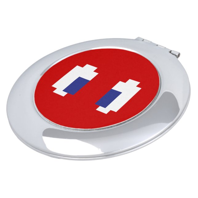 8 Bit Pixel Manga Eyes Compact Mirror (Turned)