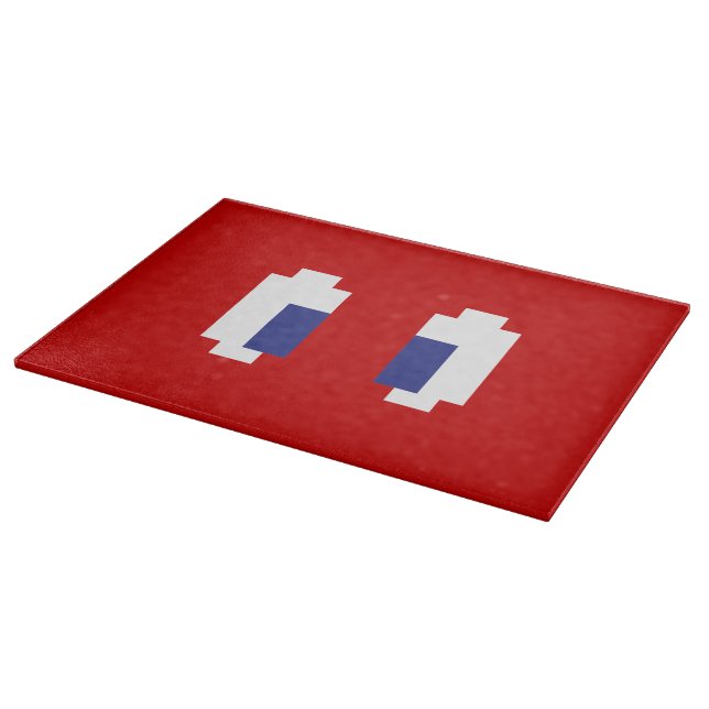 8 Bit Pixel Manga Eyes Cutting Board (Corner)