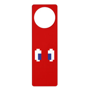 8 Bit Pixel Manga Eyes Door Hanger