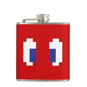 8 Bit Pixel Manga Eyes Flask