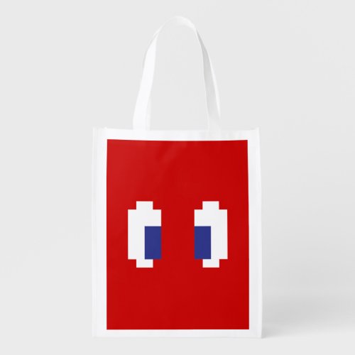 8 Bit Pixel Manga Eyes Grocery Bag