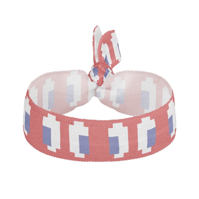 8 Bit Pixel Manga Eyes Hair Tie (Front)