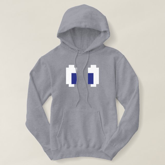 8 Bit Pixel Manga Eyes Hoodie (Design Front)